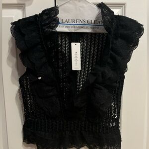 Black Lace Vest
